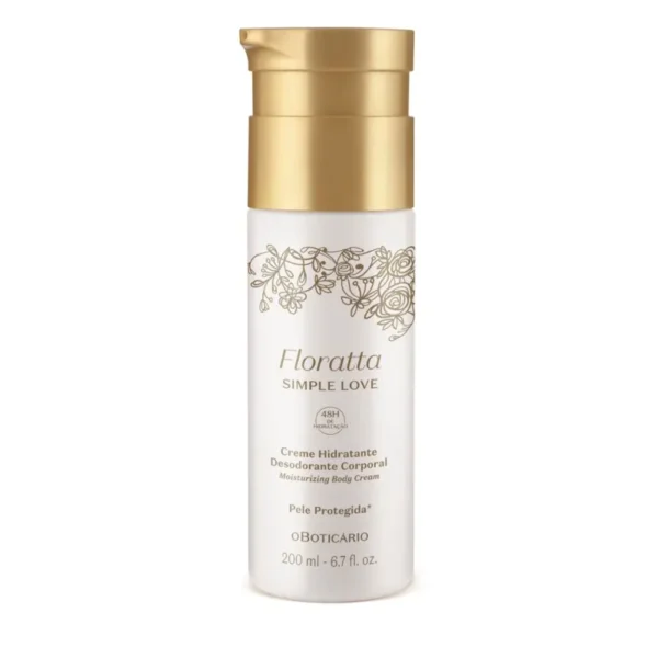 Creme Hidratante Desodorante Corporal Floratta Simple Love 200ml - Imagem 2