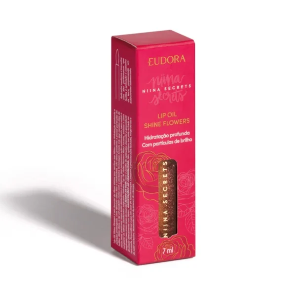 Lip Oil Shine Flowers Rosa Centifolia Niina Secrets 7ml - Imagem 2