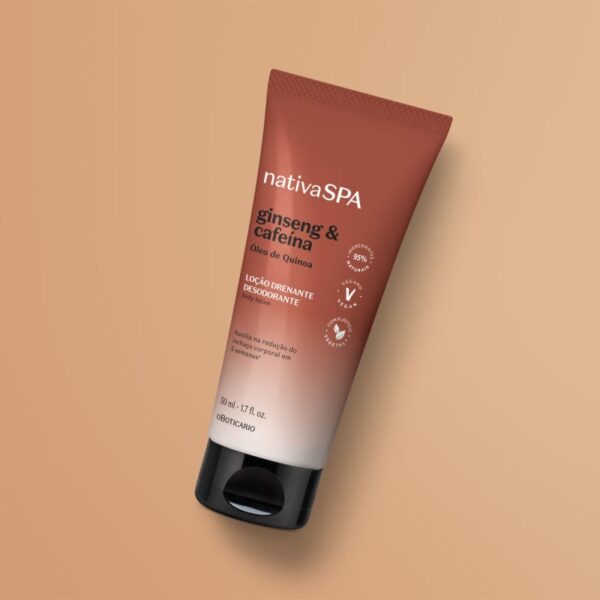 Loção Drenante Desodorante Corporal Nativa SPA Ginseng e Cafeína 50ml