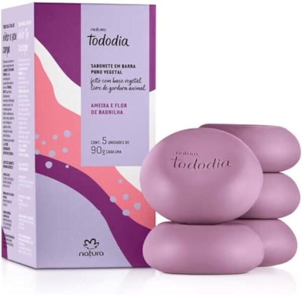 Sabonete em Barra Puro Vegetal Tododia Ameixa e Flor de Baunilha 5X90g