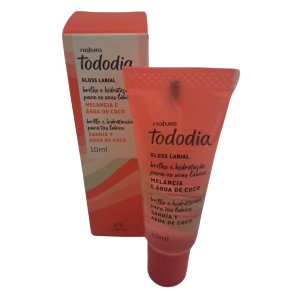 Gloss Labial Tododia Melancia e Água de Coco 10ml.
