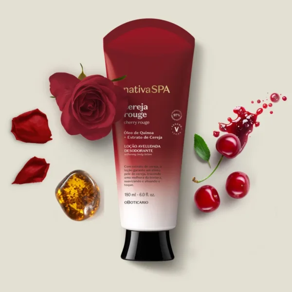 Loção Aveludada Desodorante Corporal Nativa Spa Cereja Rouge 180ml