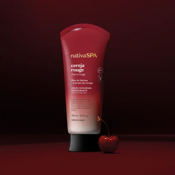 Loção Aveludada Desodorante Corporal Nativa Spa Cereja Rouge 180ml - Imagem 3