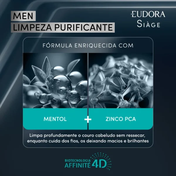 Shampoo Siàge Men Limpeza Purificante 250ml - Imagem 3