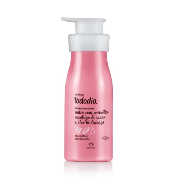 Creme Desodorante Nutritivo para o Corpo Framboesa e Pimenta Rosa Tododia 400ml - Imagem 3