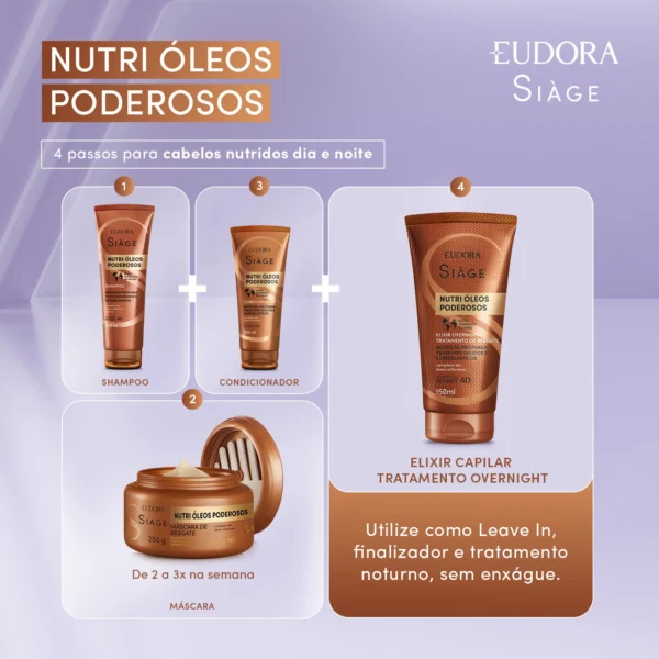 Máscara Capilar Siàge Nutri Óleos Poderosos 250g - Imagem 3