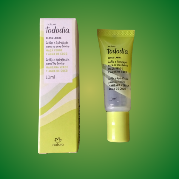 Gloss Labial Tododia Maçã Verde e Água de Coco 10 ml