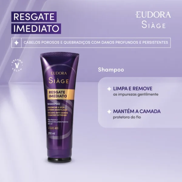 Shampoo Siàge Resgate Imediato 250ml - Imagem 2