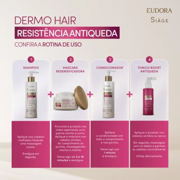 Shampoo Siàge Dermo Hair Resistência Antiqueda 300ml - Imagem 6
