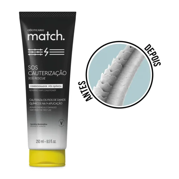 Condicionador Pós-Química Match SOS Cauterização 250ml - Imagem 2