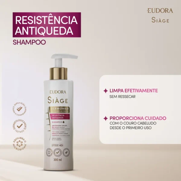 Shampoo Siàge Dermo Hair Resistência Antiqueda 300ml - Imagem 4