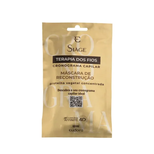 Sachet Máscara De Reconstrução Siàge Terapia dos Fios Cronograma Capilar 60ml