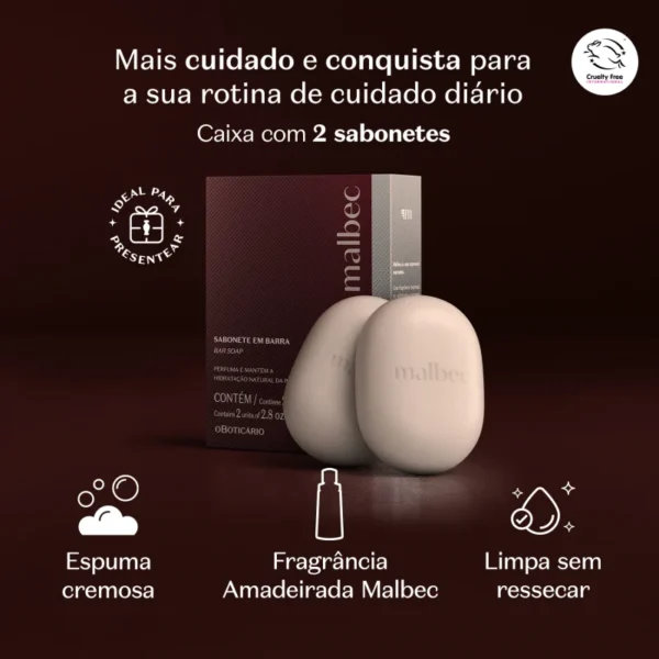 Sabonete em Barra Malbec 2x80g - Imagem 3