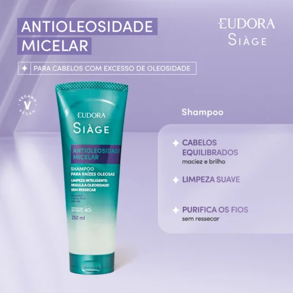 Shampoo Siàge Anti Oleosidade Micelar 250ml - Imagem 3
