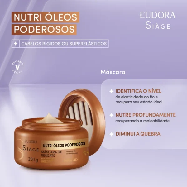 Máscara Capilar Siàge Nutri Óleos Poderosos 250g - Imagem 4