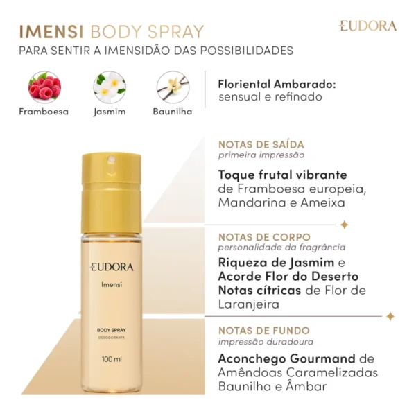 Desodorante Body Spray Imensi 100ml - Imagem 2