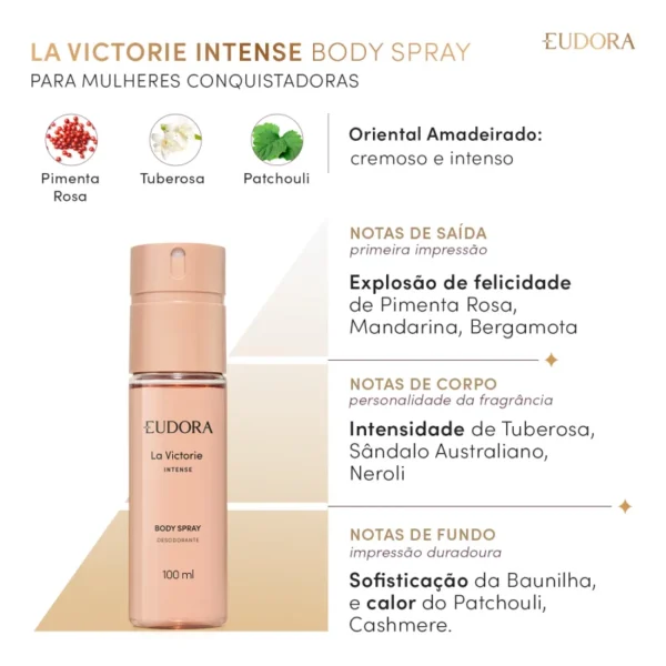 Desodorante Body Spray La Victorie Intense 100ml - Imagem 2