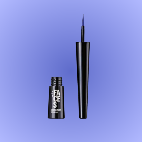 Delineador Líquido Faces Natura Para Olhos 2,5ml  Cor Azul PLAY