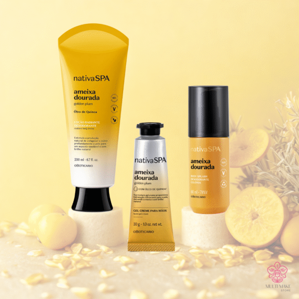 Kit Presente Nativa Spa Ameixa Dourada (3 itens)