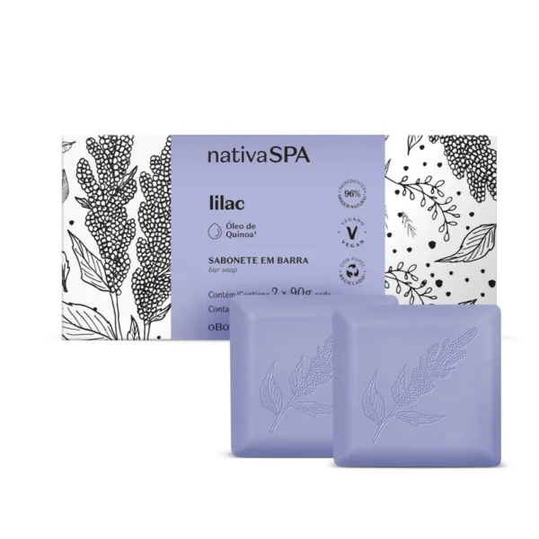 Combo Nativa Spa Lilac: Sabonete Em Barra 2x90g + Creme Para Mãos e Pés 50g - Imagem 2