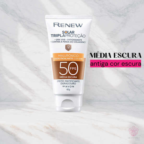 Protetor Solar Renew Com Cor Media Escura FPS 50 - 40g