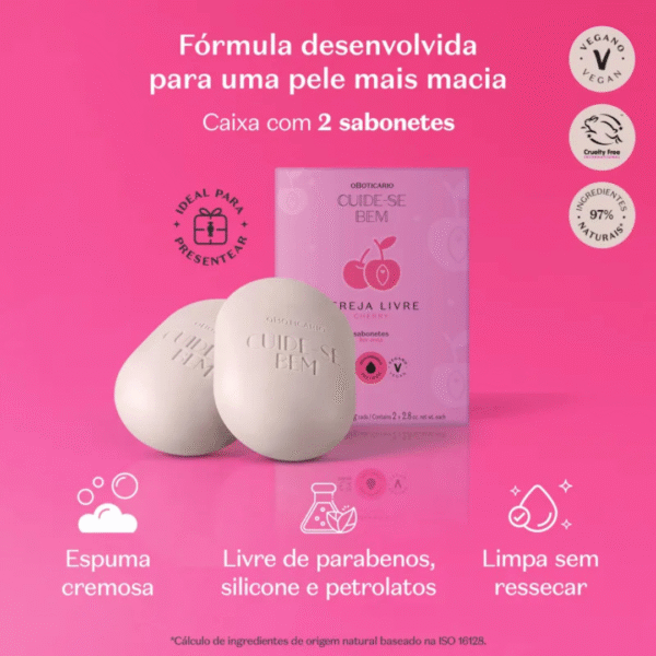Sabonete Em Barra Cuide-Bem Cereja Livre 2x80g - Imagem 2